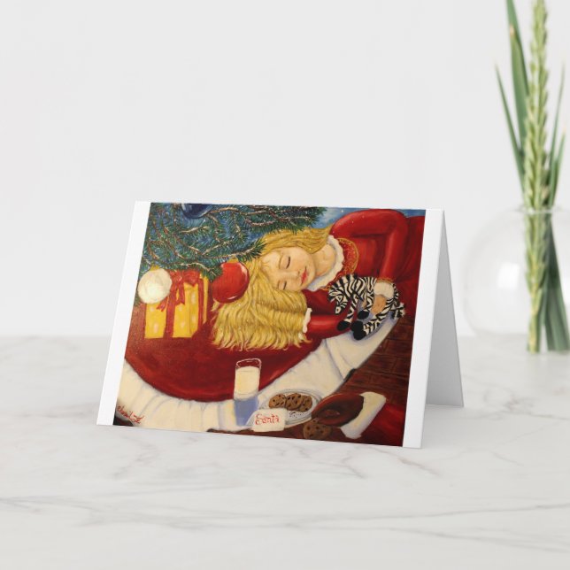 Festividades Através de Santa Eyes o cartão de Natal - (Frente)