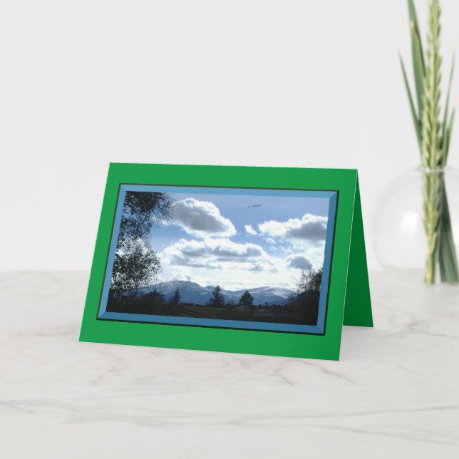 Festividades Através do Cartão de Natal das Montanhas (Frente)