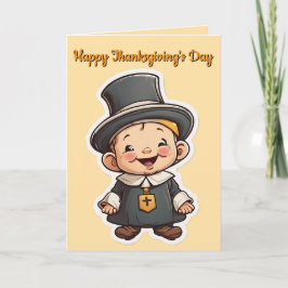 Festividades Baby Pilgrim - Cartão de Saudação de Ação de Graça