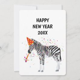 Festividades Bandas Zebra - Cartão de Anos novos de Férias Anim