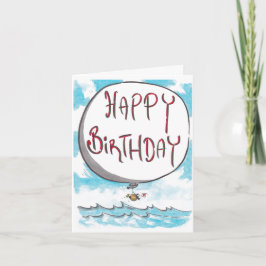 Festividades Bandeira Ativando Cartão de Aniversário do Pinguim