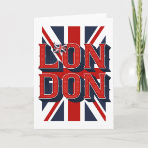 Festividades Bandeira de Londres / Cartão de Saudação Dobrado