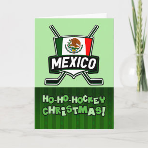 Festividades Bandeira mexicana - Cartão de Natal de Hóquei no M