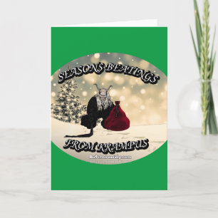 Festividades Beatings da temporada de Krampus - Cartão de Natal