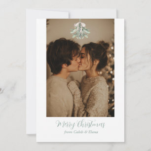 Festividades Beije-me sob o cartão de Natal do Visco