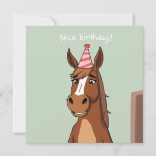 Festividades Belo Cartão de Aniversário - Edição Horse