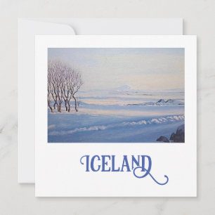 Festividades Belo cartão de arte paisagístico islandês