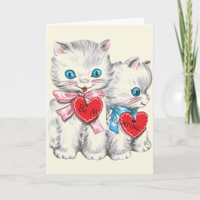 Festividades Belo cartão de Dia de os namorados de Kittens Bran (Frente)