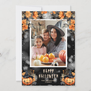 Festividades Belo Cartão de Halloween Foto de Pumpkins