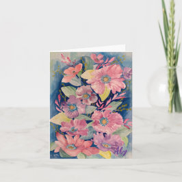 Festividades Belo cartão de nota/cumprimentos de buquê floral p