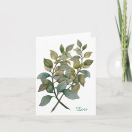 Festividades Belo Cartão de Saudação Botânico/Basil Dobrado