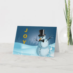 FESTIVIDADES BEM VESTIDO CARTÃO DE NATAL DE SNOWMAN