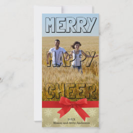 Festividades Bloco Preto Cheio de feliz Feliz - Cartão com foto