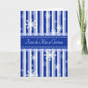 Festividades Blue Striped entre as milhas no cartão de Natal