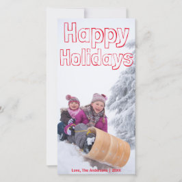 Festividades Boas Festas Bloco Vermelho - Cartão de Fotografia