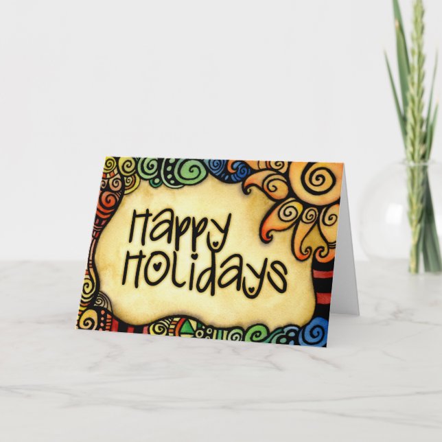 Festividades Boas festas cartão de Natal (Frente)