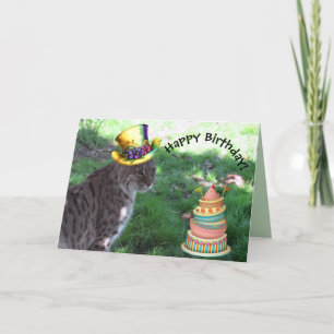 Festividades Bobcat amoroso - Cartão de aniversário