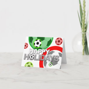 Festividades Bola de Futebol de Cartão Feliz Feriado