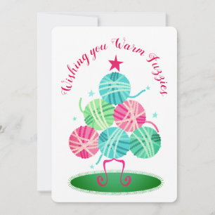 Festividades Bolhas de malha em árvore de fios Cartão de Nata