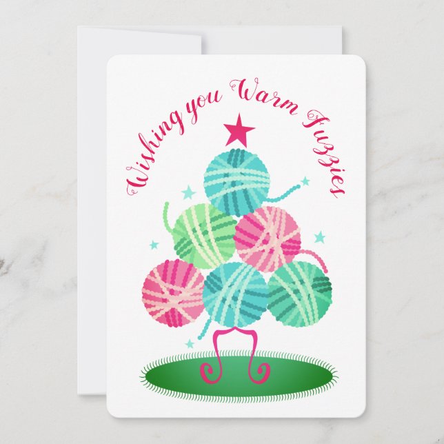 Festividades Bolhas de malha em árvore de fios Cartão de Natal (Frente)