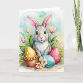 Festividades Bolinho de Páscoa e ovos pintados Cartão de Férias