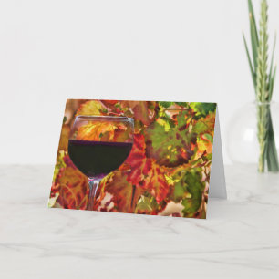 Festividades Bolsa de Ação de Graças e Vinho e Cartão de Vinha