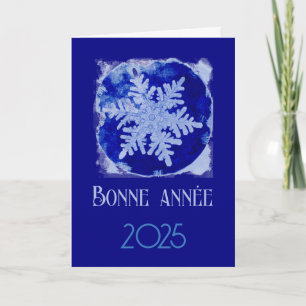Festividades Bonne Annee - floco de neve - Cartão de férias 202