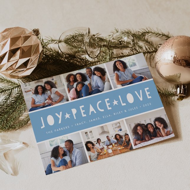 Festividades Bright Tidings | Cartão de Colagem de Fotos de Fer (Criador carregado)