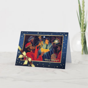 Festividades Buon Natale. Cartão de Natal em italiano