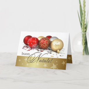 Festividades Buon Natale. Cartão de Natal em italiano