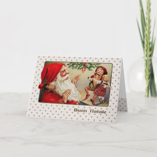 Festividades Buon Natale. Cartão de Natal em italiano