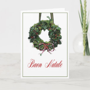 Festividades Buon Natale Cartão de Natal Italiano