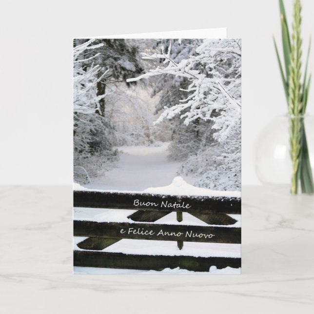 Festividades Buon Natale Cartão de Natal Italiano (Frente)