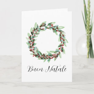 Festividades Buon Natale, cartão italiano de cupão de Natal