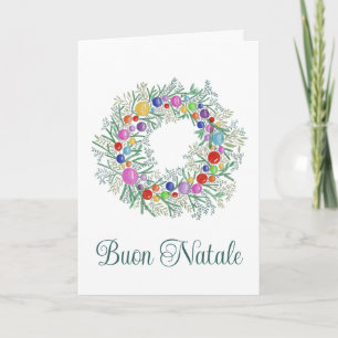 Festividades Buon Natale, cartão italiano de cupão de Natal