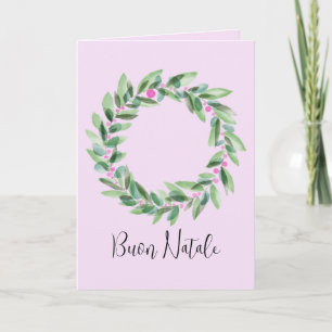 Festividades Buon Natale, cartão italiano de cupão de Natal