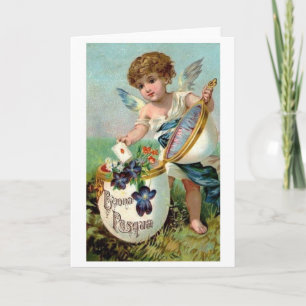 Festividades Buona Pasqua! Cartão de páscoa italiano do