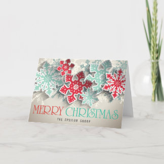 Festividades Business Corporate Snowflakes Cartão de Natal Merr