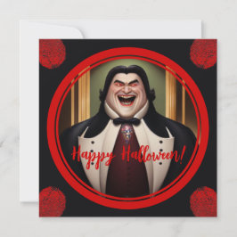 Festividades Buxom Count Dracula - Feliz Cartão de Halloween