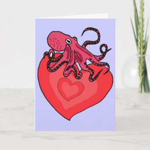 Festividades BV - Cartão de Amor de Octopus Engraçado