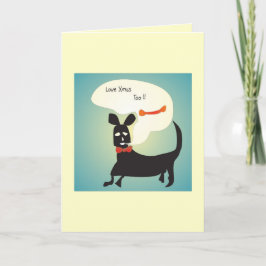 Festividades Cachorrinho Preto > Cartão de Natal