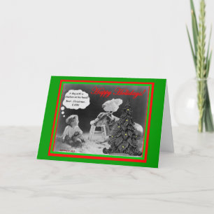 Festividades Cachorro com frango e cartão de natal infantil eng