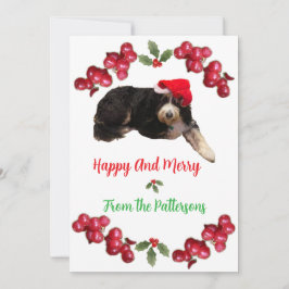 Festividades Cachorro festivo vestindo um cartão de férias plan