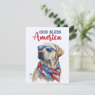 Festividades Cachorro Patriótico - Labrador Retriever Cartão de