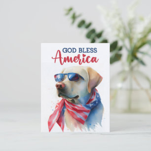 Festividades Cachorro Patriótico - Labrador Retriever Cartão de