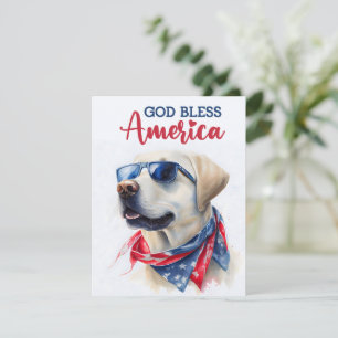 Festividades Cachorro Patriótico - Labrador Retriever Cartão de