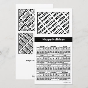 Festividades Calendário 2026 Adicionar 4 Cartão de Fotografias 