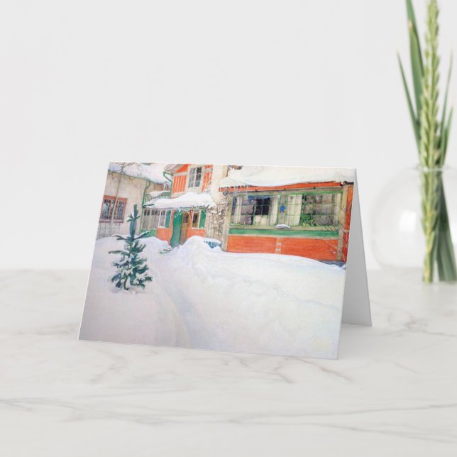 Festividades Carl Larsson - Algodão de Cartão de Natal Personal (Frente)