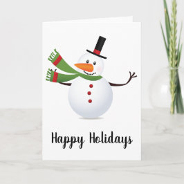 Festividades Carrot Nose Snowman Cartão de Saudação