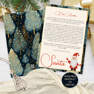 Festividades Carta de Árvore de Natal Azul do Cartão de Papais
